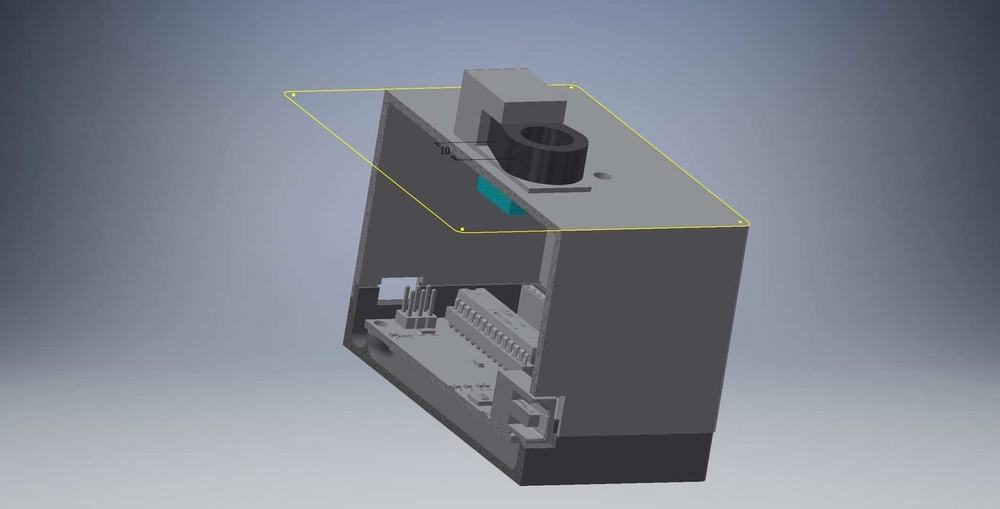 CAD model of fiber etcher